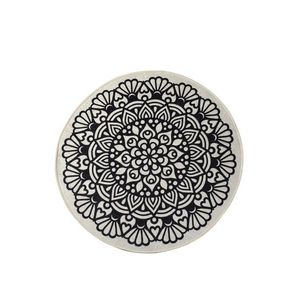 Koupelnový kobereček Kozzy 100 cm bílo-černý vyobraziť