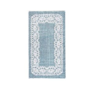 Koupelnový kobereček Sunny 80 x 140 cm bílá/modrá vyobraziť