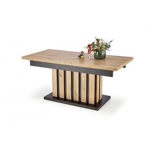 Rozkládací konferenční stolek Baretti dub artisan/černý vyobraziť