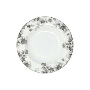 Biele/svetlosivé hlboké porcelánové taniere v súprave 6 ks ø 22 cm Foliage gray – Villa Altachiara vyobraziť