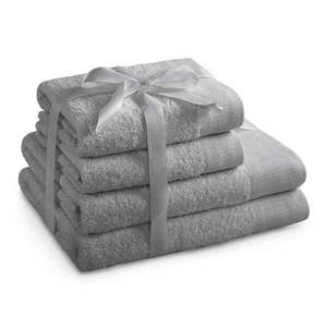 Sivé froté bavlnené uteráky a osušky v súprave 10 ks Amari – AmeliaHome vyobraziť