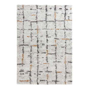 Krémovobiely koberec Mint Rugs Grid, 160 x 230 cm vyobraziť