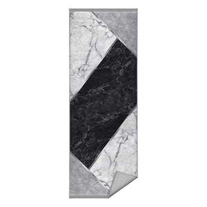 Bielo-čierny koberec behúň 80x200 cm - Mila Home vyobraziť