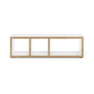 TV stolík v bielo-prírodnej farbe 150x45 cm Berlin – TemaHome vyobraziť