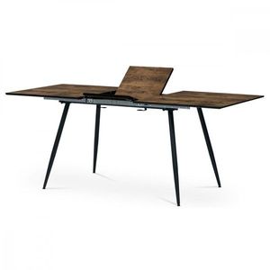 AUTRONIC HT-921 OLW Jídelní stůl, 140+40x80x76 cm, MDF deska, 3D dekor v imitaci staré dřevo, kov, černý lak vyobraziť