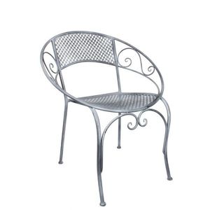 Záhradná stolička kovová Provence, sivá vyobraziť