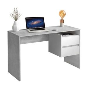 KONDELA PC stôl, betón/biely, TULIO NEW vyobraziť
