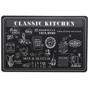 Prestieranie Kitchen čierna, 43, 5 x 28, 5 cm, sada 4 ks vyobraziť