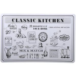 Prestieranie Kitchen sivá, 43, 5 x 28, 5 cm, sada 4 ks vyobraziť
