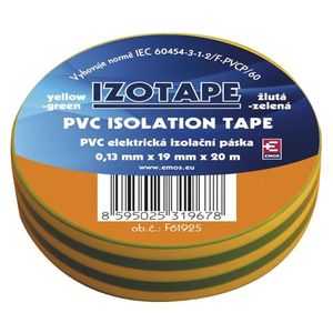 Páska izolačná PVC 19/20m zelenožltá EMOS vyobraziť