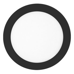 T-LED Čierny vstavaný LED panel guľatý 120mm 6W Farba svetla: Denná biela 102131 vyobraziť