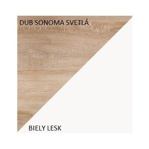 ArtCross Konferenčný stolík DALLAS Farba: Dub sonoma svetlá / biely lesk vyobraziť