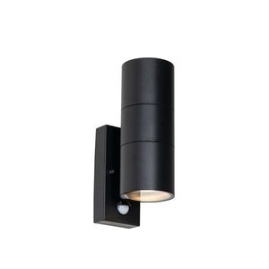 Vonkajšie nástenné svietidlo čierne 2 svietidlo AR70 s pohybovým senzorom - Duo vyobraziť