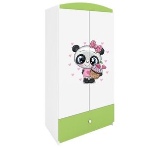 Dětská šatní skříň BABYDREAMS Panda zelená vyobraziť