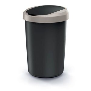 Odpadkový koš COMPACTO 40 L černý/hnědý vyobraziť