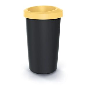 Odpadkový koš COMPACTO světle žlutý/černý vyobraziť