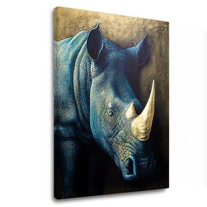Zlatý dotyk na plátne Rhino's Armor of the Savanna vyobraziť