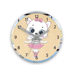Detské nástenné hodiny Mačka baletka vyobraziť