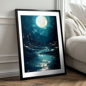 Plagát na stenu s EXTRA efektom - Moonlit Waves vyobraziť