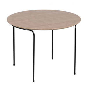 Okrúhly konferenčný stolík s doskou v dubovom dekore v prírodnej farbe ø 60 cm Nude – Ixia vyobraziť