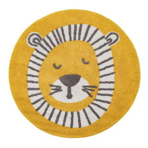 Okrovožltý bavlnený detský koberec ø 100 cm Lion – Ixia vyobraziť