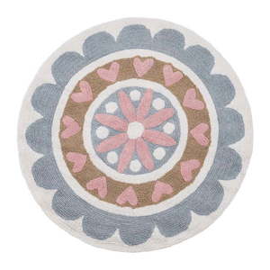 Bavlnený detský koberec ø 100 cm Flower – Ixia vyobraziť
