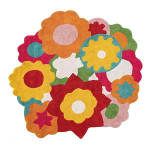 Bavlnený detský koberec ø 150 cm Flowers – Ixia vyobraziť