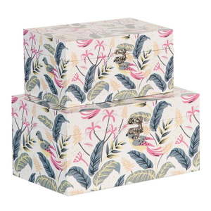 Dekoratívne úložné boxy v súprave 2 ks 30x18x15 cm Birds – Ixia vyobraziť