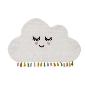 Biely bavlnený detský koberec 90x150 cm Cloud – Ixia vyobraziť