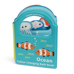 Interaktívna hračka Colour changing bath book Ocean – Rex London vyobraziť