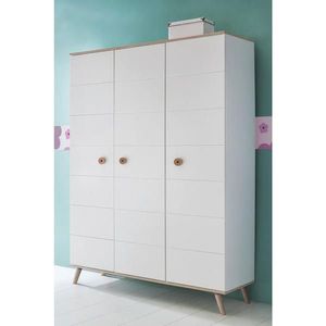 Modern Living ŠATNÍKOVÁ SKRIŇA, biela, farba duba, 125/202/55 cm vyobraziť