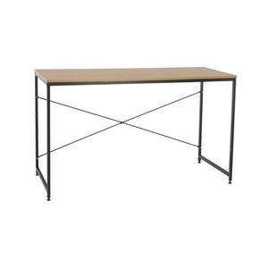 KONDELA Písací stôl, dub/čierna, 120x60 cm, MELLORA vyobraziť