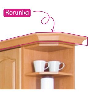 Koruna/ozdobná lišta ku skrinke W60/60, jelša, Lora New MDF Klasik vyobraziť