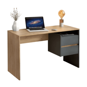 PC stôl so zásuvkami TULIO NEW Tempo Kondela Grafit / dub artisan vyobraziť