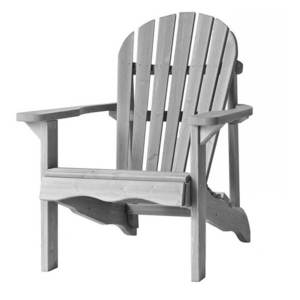 Drevový záhradný stolička, sivá vyobraziť