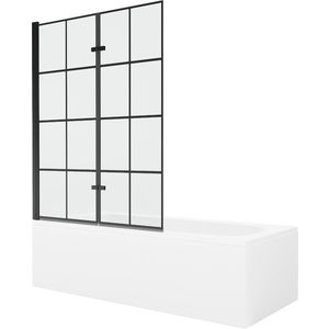 MEXEN/S - Vega obdĺžniková vaňa 150 x 70 cm s panelom + vaňová zástena 120 cm, čierna vzor 550115070X9212027077 vyobraziť