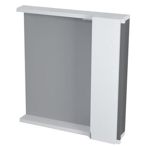 SAPHO - PULSE galérka s LED osvetlením 75x80x17cm, pravá, biela/antracit PU078-3034 vyobraziť