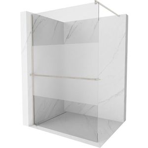 MEXEN/S - Kioto+ Sprchová zástena WALK-IN s poličkou a držiakom uterákov 70 x 200 cm, transparent/dekor, nikel kartáčovaná 800-070-121-97-35 vyobraziť