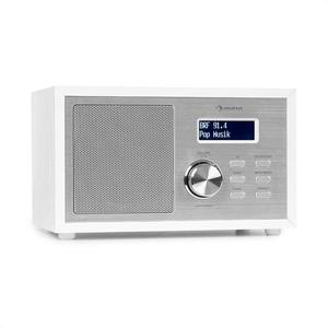 Auna Ambient DAB+/FM, rádio, BT 5.0, AUX vstup, LCD displej, budík, časovač, drevený vzhľad, biele vyobraziť