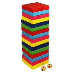 Wood Toys Drevená veža Jenga, farebná vyobraziť