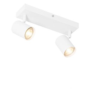 Moderné stropné svietidlo biele 2-svetlo nastaviteľné obdĺžnikové - Jeana vyobraziť