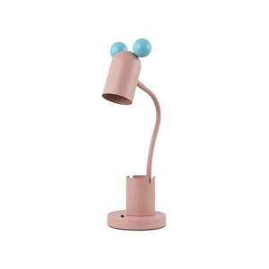 Svetlomodro-ružová stolová lampa s kovovým tienidlom (výška 50 cm) Mouse – GTV vyobraziť