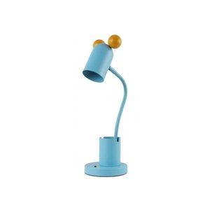 Svetlomodrá stolová lampa s kovovým tienidlom (výška 50 cm) Mouse – GTV vyobraziť