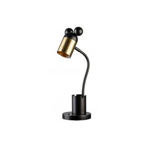 Stolová lampa s kovovým tienidlom v čierno-zlatej farbe (výška 50 cm) Mouse – GTV vyobraziť