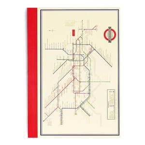 Zápisník 60 str. formát A6 Heritage Tube Map – Rex London vyobraziť