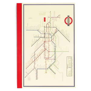 Zápisník 60 str. formát A5 Heritage Tube Map – Rex London vyobraziť