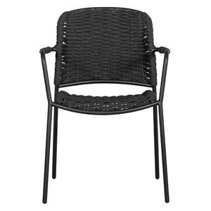 Čierne kovové záhradné stoličky v súprave 2 ks Taku – Exotan vyobraziť