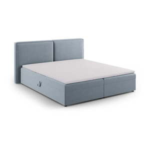 Svetlomodrá boxspring posteľ s úložným priestorom 160x200 cm Arendal – Cosmopolitan Design vyobraziť