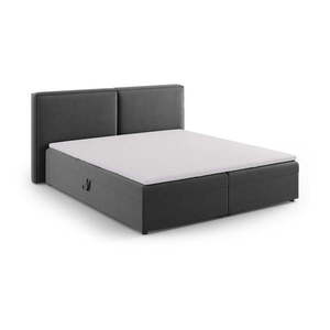 Tmavosivá boxspring posteľ s úložným priestorom 180x200 cm Arendal – Cosmopolitan Design vyobraziť