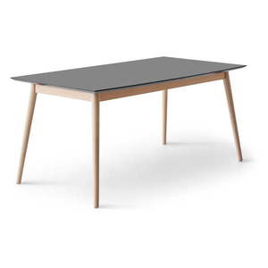 Rozkladací jedálenský stôl v antracitovo-prírodnej farbe 100x210 cm Meza – Hammel Furniture vyobraziť